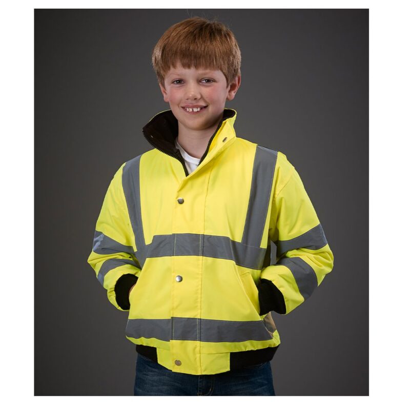 Harpers Junior Hi Viz Bomber Jacket